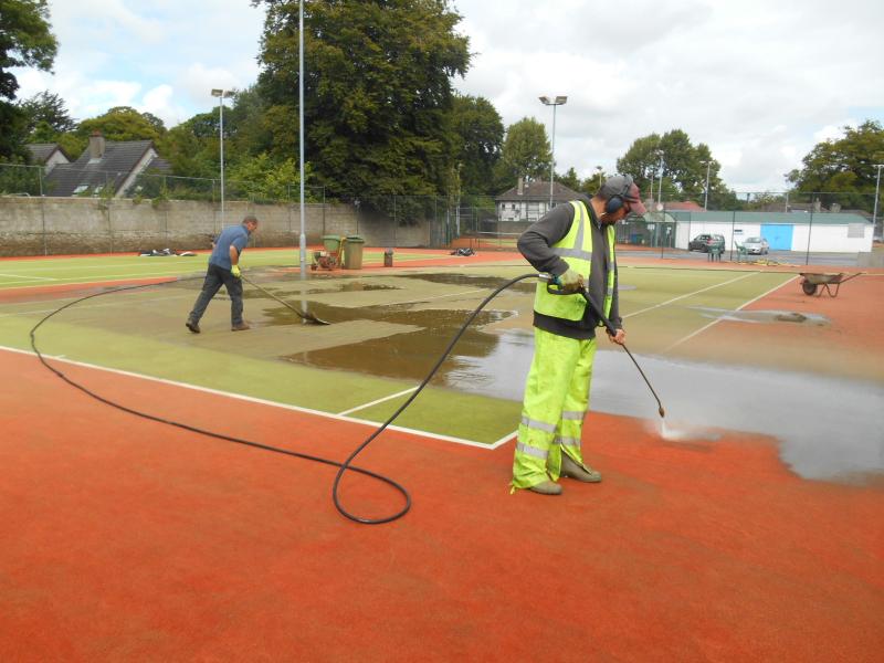 Cleaning Courts Athlone Tennis Club